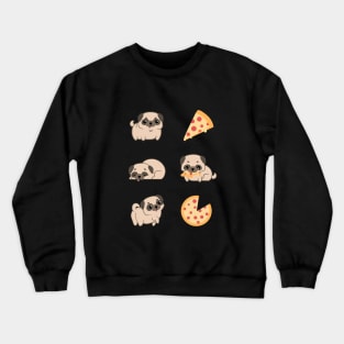 Pug and Pizzas Crewneck Sweatshirt